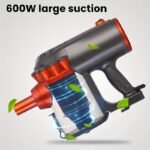 1pc. 110V Vacuum Cleaner 18KPA Wet And Dry 600W High Power Vacuum Cleaner. Portable Household Low Noise Handheld Vacuum For Pet Hair. Hard Floor And Carpet. Four-in-one Lightweight Handheld Rod Vacuum Cleaner - Image 5