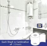 120 Bulk Buy Softesse Cuddle Unscented SoftQuilted Toilet Rolls -3 Ply Toilet Tissues 10*12Pack Classic Soft Blue - Image 4