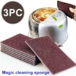 3pcs. Magic Cleaning Sponge - Erase Stains and Grime with Carborundum Sponge - Perfect for Kitchen. Dishes. and Household Cleaning - Easy to Use and Effective Cleaner Tool - Image 6