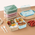 1pc 33.81 oz Lunch Box With Tableware For Office Workers. Square Divided Microwave Oven Bento Box. Leakproof Food Container. Hand Wash. For back to school. class. college. school supplies. kitchen organizers and storage. kitchen accessories - Image 9