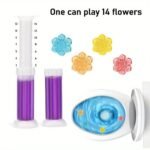 6pcs. Toilet Cleaning Gel. Flower Stamp Toilet Gel. Flower Scented Toilet Deodorant Gel. Toilet Bowl Cleaner. Odor Removal Gel. Bathroom Air Freshener. Suitable For Toilet. Bathroom. Cleaning Supplies - Image 8