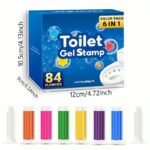 6pcs. Toilet Cleaning Gel. Flower Stamp Toilet Gel. Flower Scented Toilet Deodorant Gel. Toilet Bowl Cleaner. Odor Removal Gel. Bathroom Air Freshener. Suitable For Toilet. Bathroom. Cleaning Supplies - Image 7