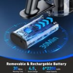 1pc. Cordless Vacuum Cleaner. Powerful Suction Stick Vacuum With LED Display. 3 Suction Modes. Anti-Tangle Lightweight Vacuum Cleaner For Home. Hardwood Floor. Carpets. Pet Hair - Image 8