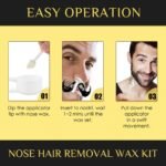 Nose Wax Kit Hair Removal Waxing Kit for Nose, Ear and Eye-brow - Image 3