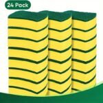 12u002F24pcs. Multifunctional Cleaning Sponge. Double-Sided Scouring Pad For Household Cleaning. Dishwashing Sponge. Premium Kitchen Sponge. Durable Non-scratch Sponge Wipe. Super Absorbent. Cleaning Supplies. Cleaning Tool. Christmas Gift