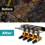 2pcs Power Tool Organizer Wall Mount. Heavy Duty Floating Tool Shelf. Power Tool Holder Wall Mount. Metal Garage Storage Shelves. 4 Drill Holder Hanging Slots - Image 8