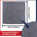 5u002F10u002F20pcs Kitchen Towel. Ultra-fine Fiber Light Gray Cleaning Cloth Set. Absorbent. Soft And Stain-removing Cloth. For Cleaning Glass. Cooking Bench. Pot. Bowl. Water Tap. Lampblack Machine - Image 5