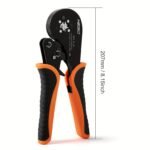 1pc Self-adjusting Ratcheting Square Crimping Tool For Awg28-5 (0.08-16mm). Wire Crimper With 1000pcs Tube Terminals Set. Electrical Wire Connector Tools Kit. 8.5 Inchu002F207mm - Image 3