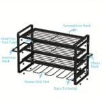 1pc Garage Tool Storage Rack. Electric Tool Storage Rack. Simple Assembled Multi-layer Storage Rack. Household Multipurpose Organizer Shelf - Image 5