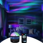 2 in 1 Northern Lights and Ocean Wave Projector with 14 Light Effects for Bedroom. Game Rooms. Home Theater. Birthday. Party - Image 4