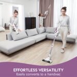 MOOSOO Cordless Vacuum Cleaner. Lightweight Stick Vacuum With High Suction. 6 In 1 Handheld Vacuum Cordless For Hard Floor Carpet Pet Hair