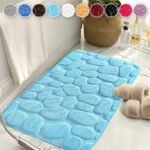 1pc Cobblestone Pattern Bath Rug. Soft Non-Slip Quick Dry Bath Mat. Water Absorbent Shower Carpet For home. Bathroom Accessories. Bathroom Decor. Bathroom decorations. kitchen Area Rugs. Laundry. bedrooom. shower. indoor mat - Image 2