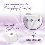 60 Phoenix Soft Supreme Luxury Toilet Rolls Bulk Buy - Quilted White 3 Ply Toilet Paper - Pack of 60 Toilet Tissue - Image 6