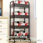 1pc Small Stroller Rack. Kitchen Floor Storage Rack. Living Room Bedroom Bedside Multi-layer Storage Rack With Wheels. Snack Car - Image 5