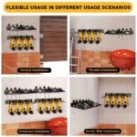 2pcs Power Tool Organizer Wall Mount. Heavy Duty Floating Tool Shelf. Power Tool Holder Wall Mount. Metal Garage Storage Shelves. 4 Drill Holder Hanging Slots - Image 11