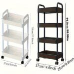 1pc Small Stroller Rack. Kitchen Floor Storage Rack. Living Room Bedroom Bedside Multi-layer Storage Rack With Wheels. Snack Car - Image 6