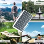 1pc Solar Portable Charging Panel Outdoor Waterproof Solar USB Charger Is Suitable For Outdoor Travel And Camping. Mobile Power. Mobile Phone Charging Bank. Flashlight. Fan - Image 5