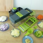 14pcsu002FSet. Vegetable Chopper. Multifunctional Fruit Slicer. Manual Food Grater. Vegetable Slicer. Cutter With Container. Onion Mincer Chopper With Multiple Interchangeable Blades. Household Potato Shredder. Kitchen Stuff. Kitchen Gadgets - Image 2