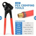 1 Set IWISS IWS-1807CN PEX Crimping Tool Kit With PEX Crimpers. PEX Tubing Cutter. Copper Ring Removal Tool For 1u002F2 - Image 7