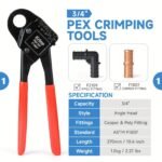 1 Set IWISS IWS-1807CN PEX Crimping Tool Kit With PEX Crimpers. PEX Tubing Cutter. Copper Ring Removal Tool For 1u002F2 - Image 5