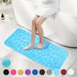 1pc Cobblestone Pattern Bath Rug. Soft Non-Slip Quick Dry Bath Mat. Water Absorbent Shower Carpet For home. Bathroom Accessories. Bathroom Decor. Bathroom decorations. kitchen Area Rugs. Laundry. bedrooom. shower. indoor mat - Image 4