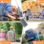 1pc Solar Portable Charging Panel Outdoor Waterproof Solar USB Charger Is Suitable For Outdoor Travel And Camping. Mobile Power. Mobile Phone Charging Bank. Flashlight. Fan - Image 4