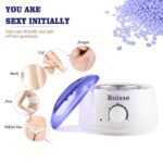 Roisse™ White Wax Warmer Hair Removal Kit with 5 pack Hard Wax Beans and 10 Wax Applicator Sticks - Image 2
