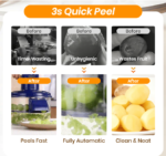 Easy Peeling Automatic Fruit Peeler The One-Touch Fruit & Vegetable Peeler. Effortless. Fast. - Image 3
