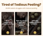 Easy Peeling Automatic Fruit Peeler The One-Touch Fruit & Vegetable Peeler. Effortless. Fast. - Image 2